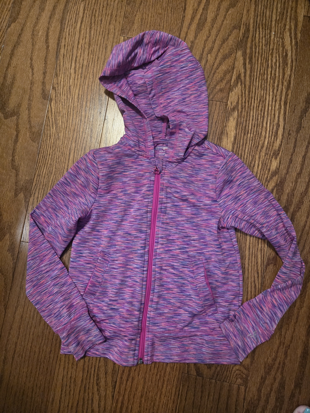 Gymboree Pink & Purple Space-Dye Zip Hoodie 5/6